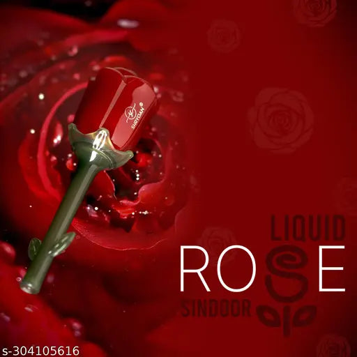 Shryoan Rose Liquid Smudge Proof & Waterproof Maroon Sindoor | Full Coverage, Natural Finish, Paraben-Free For Bridal | Travel Size (Maroon)
