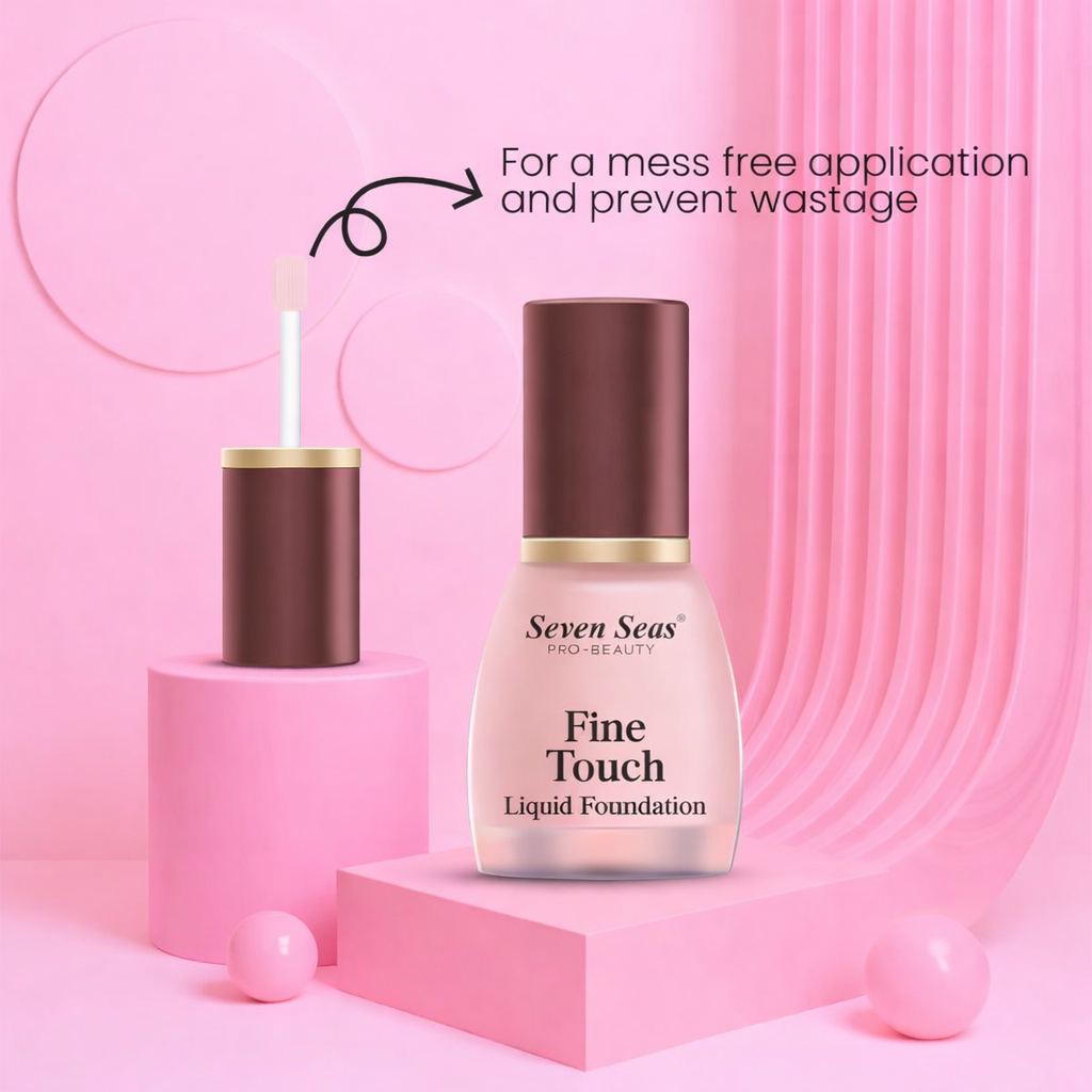 Seven Seas Fine Touch Waterproof Total Oil Control Liquid Foundation(Natural,12ML)