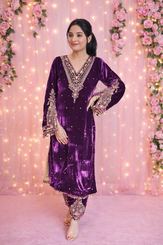 Rajkumari Velvet Suit