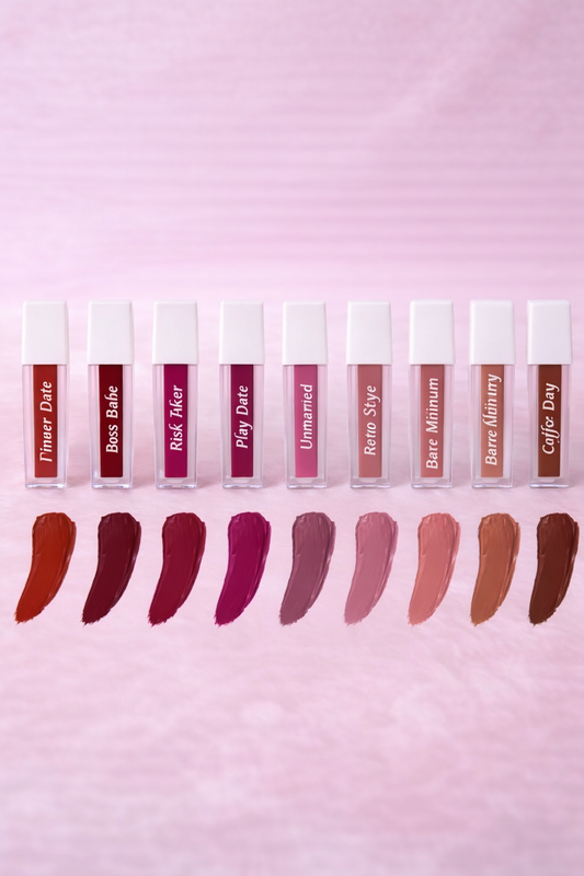 All-Day Matte Waterproof Lipsticks (Set of 10)