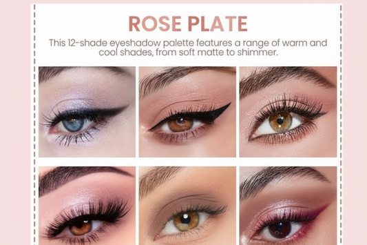 Eyeshadow Palette 12 Colours Smooth Blends & Shimmer Shades