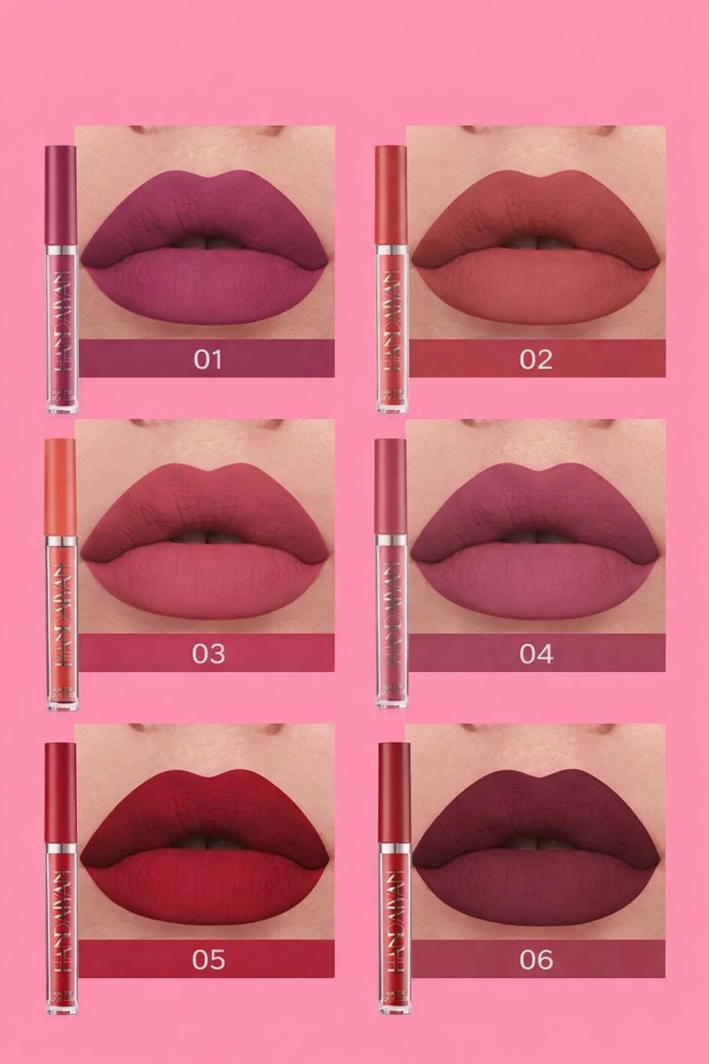 Power Pout – 6 Matte Statements Lipstick