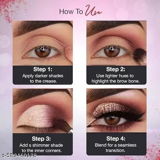 Eye Shadow Highly Pigmented Mesmereyes Smoky Eyes, 16-Color Eyeshadow Palette | Multicolor | Matte Finish | Shimmery Eye Shadow Palette