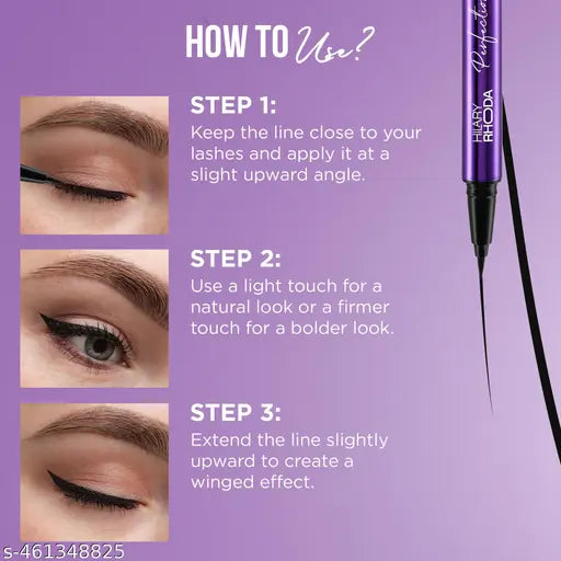 Hilary Rhoda Perfection Pen Eyeliner | Smudge-Proof & Waterproof Eyeliner | Precision Tip & Matte Finish | Cruelty-Free, Vegan & Paraben-Free - 0.6ml