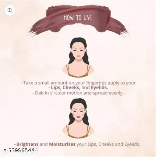 Ronzille Lip & Cheek Tint | Blush with Long Lasting, & Matte Finish Lip Stain Pomegranate (Pack of: 1, 8g)