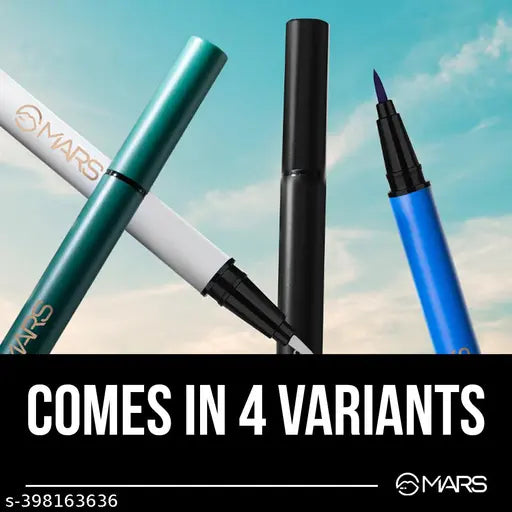 Mars City Strokes Charming Eyes Liquid Eyeliner Smooth Glide Long-lasting 1 ml (Black)