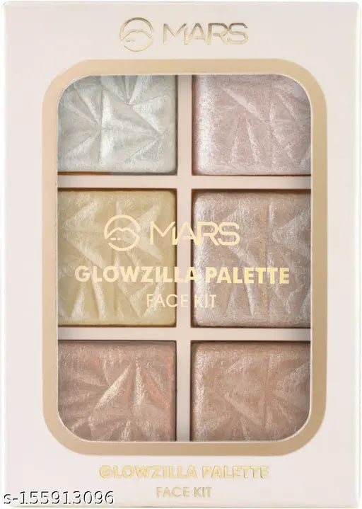 MARS 6 Shade illuminating Highlighter and Blusher Palette Highlighter (Shade-01)