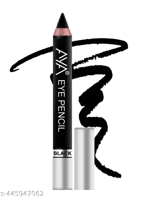 AYA Eye Pencil for Kajal / Eyeliner - set of 4 (Black,Blue,Brown,Silver) | Glides Smoothly | Creamy smooth formula | Light weight