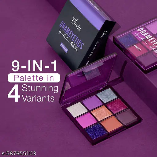 Olivia Dramaeyetics 9-in-1 Ultra-Pigmented Eyeshadow Palette – Purple