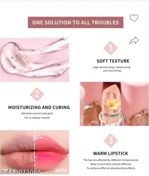 Jelly Flower Lipstick Temperature Changing Lipsticks Lip gloss light pink