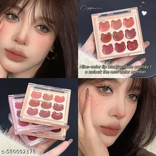 Cappuvini Matte Lipstick Palette | 2 Lipstick Palettes with 18 Total Shades | Nude Brown Pink Red Tones | Soft Pastel to Bold Tones | Korean Kawaii Aesthetic For Women and Teens | Smudge-Proof Lip Tint | Long-Lasting Waterproof Formula