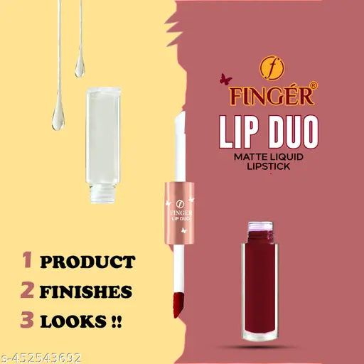 Finger 2 in 1 Liquid Lipstick with Lip Gloss - Canyon Sunset