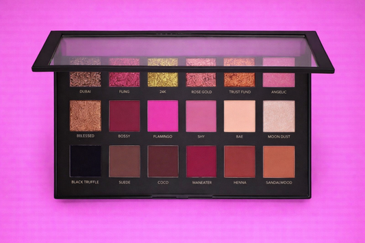 Rose gold eye shadow plate 18 shades with mirror