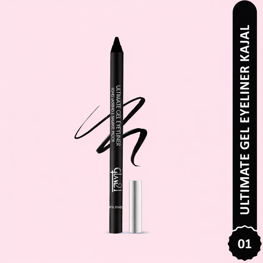 Glam21 Gel Eyeliner Long Lasting Kajal Smudge Proof Black