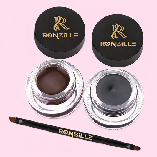 RONZILLE Gel Kajal & eyeliner smudge proof and waterproof Black and Brown