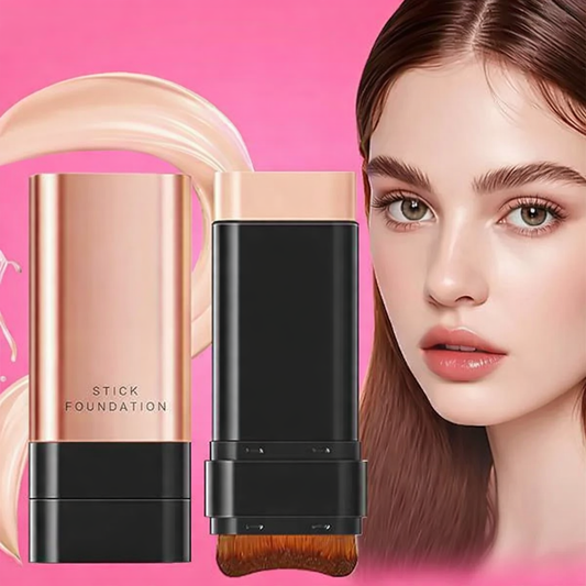 Korean Anti-Wrinkle Foundation Stick, Flawless Eraser Foundation stick with Brush 2 i n 1