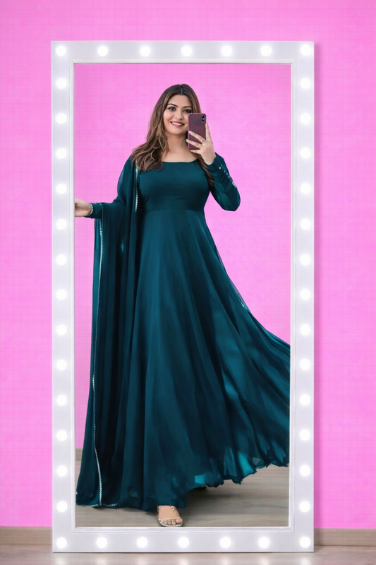 Timeless Anarkali suit for festive elegance