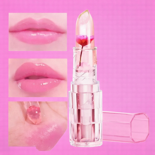 Jelly Flower Lipstick colour Changing Lipsticks pink