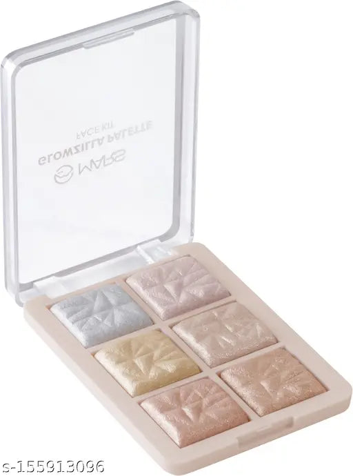 MARS 6 Shade illuminating Highlighter and Blusher Palette Highlighter (Shade-01)
