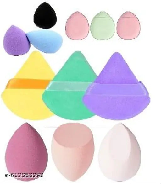 Morbee 12pcs Small, medium and large combination set Makeup Puff Essential Powder Puff Soft Face Makeup Sponge, Loose powder Foundation Blending Sponges Set, Beauty Blender,for beginners (Pack Of 12). d