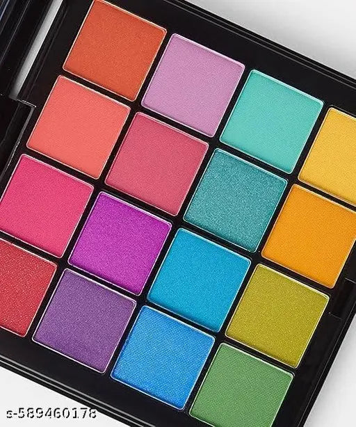 Eye Shadow Highly Pigmented Mesmereyes Smoky Eyes, 16-Color Eyeshadow Palette | Multicolor | Matte Finish | Shimmery Eye Shadow Palette